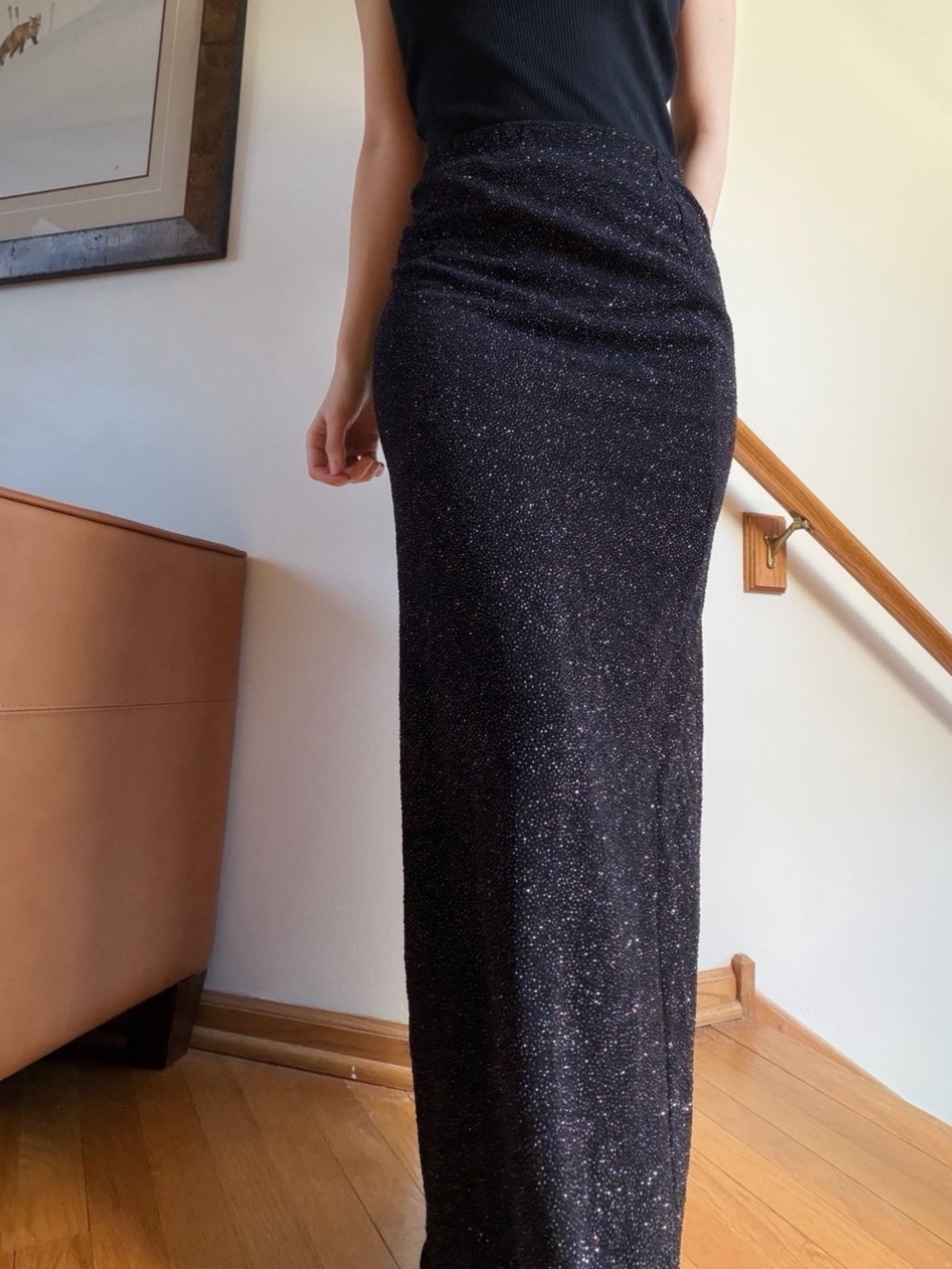 NEW : Wild Fable Black Sparkle Maxi Skirt